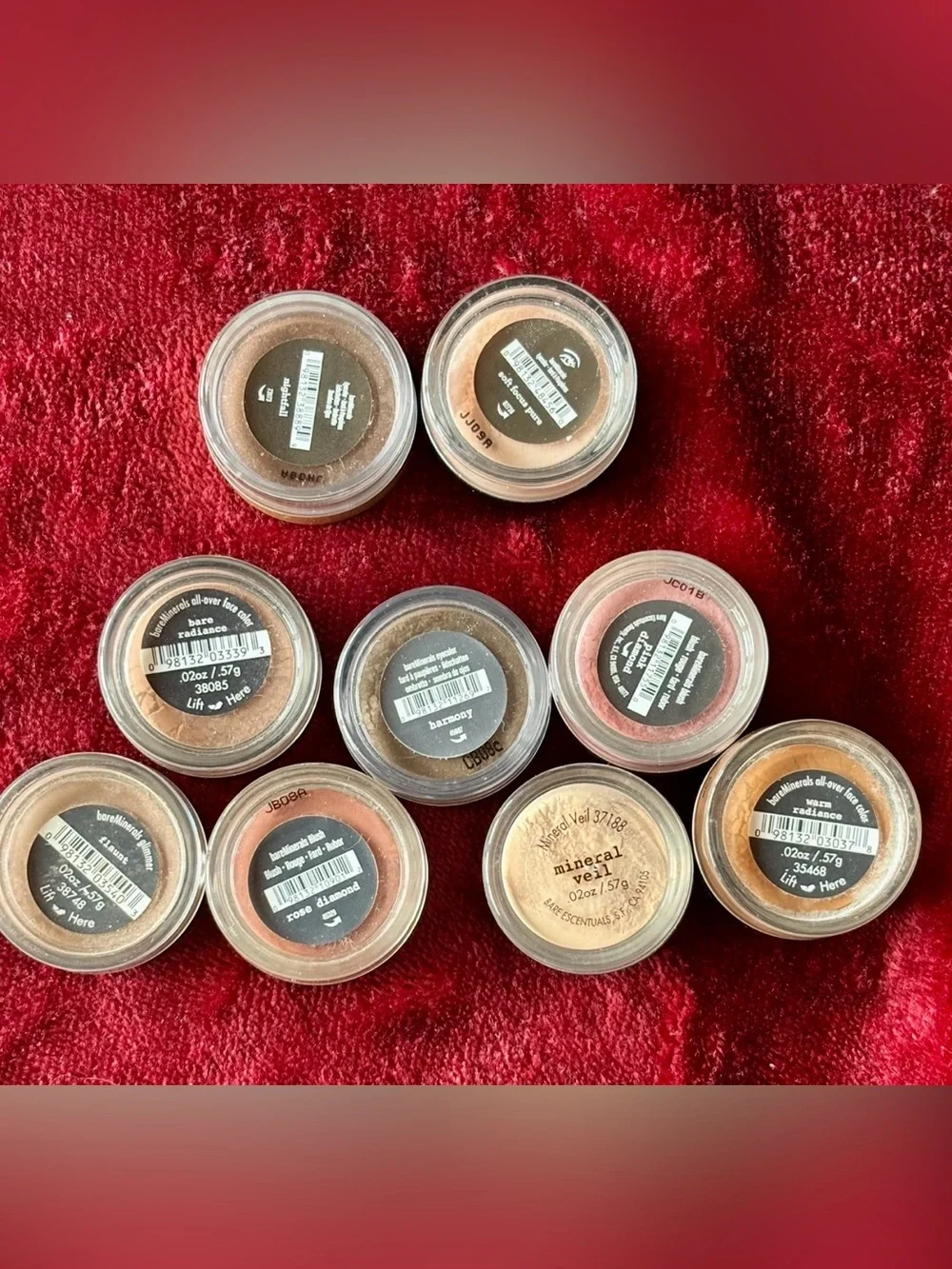 New Sealed BareMinerals 9pc lot blush eyeshadow glimmer mineral veil radiance